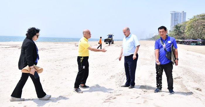 เอเอฟซี ตรวจความคืบหน้าสังเวียนแข้ง "AFC Beach Soccer Asian Cup 2023" ที่ ชายหาดจอมเทียน เมืองพัทยา