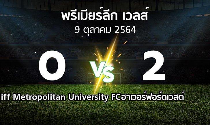 โปรแกรมบอล : Cardiff Metropolitan University FC vs ฮาเวอร์ ...