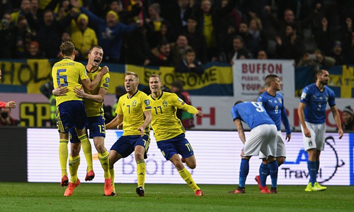 "โยฮันส์สัน" ซูเปอร์ซับ! "สวีเดน" เชือด "อิตาลี" 1-0 เพลย์ออฟบอลโลก (คลิป)