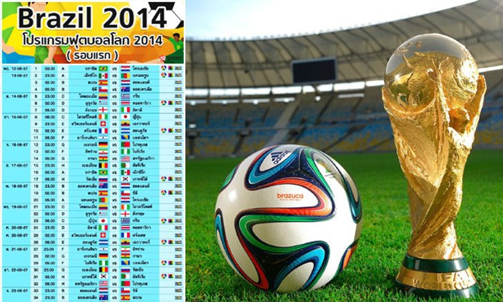 โปรแกรมฟุตบอลโลก 2014 (รอบแรก)