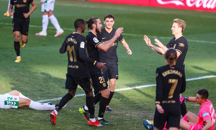 บาร์ซา บุกทุบ เอลเช 2-0 ขึ้นที่ 3 ลาลีกา