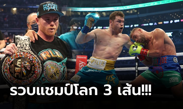 เก็บ WBO เพิ่มอีกเส้น! "กาเนโล่" ไล่อัด "ซอนเดอร์ส" จนขอยอมแพ้ไม่ออกจากมุม (ภาพ)