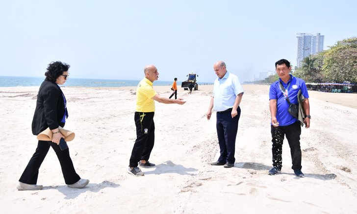 เอเอฟซี ตรวจความคืบหน้าสังเวียนแข้ง "AFC Beach Soccer Asian Cup 2023" ที่ ชายหาดจอมเทียน เมืองพัทยา