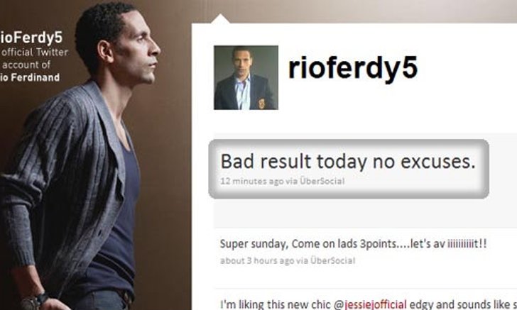 Bad result ริโอเผยความรู้สึกผ่านทวิตเตอร์