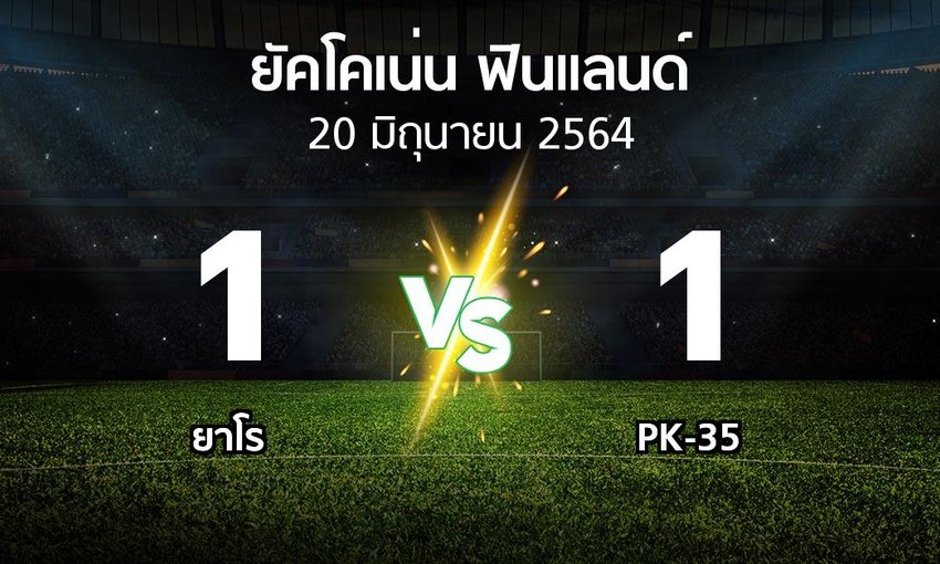 ผลบอล ยาโร Vs Pk 35 ย คโคเน น ฟ นแลนด 21