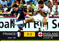 ประมวลภาพ อังกฤษ เสมอ ฝรั่งเศส 1-1