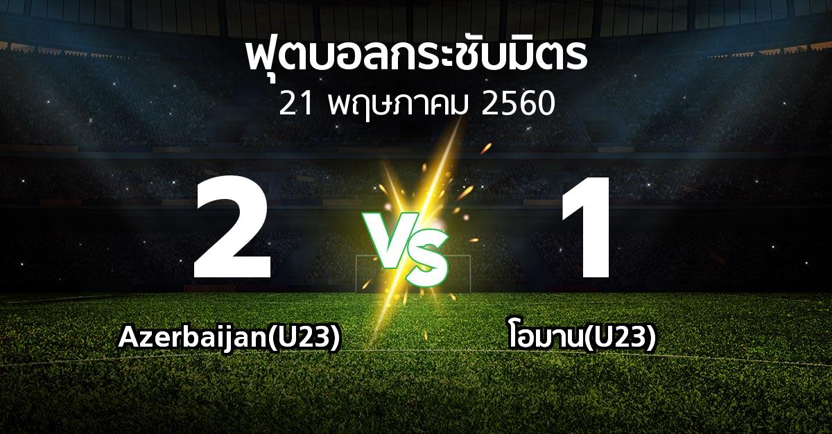 ผลบอล : Azerbaijan(U23) vs โอมาน(U23) (ฟุตบอลกระชับมิตร)