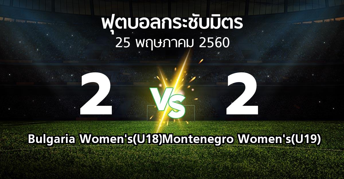 ผลบอล : Bulgaria Women's(U18) vs Montenegro Women's(U19) (ฟุตบอลกระชับมิตร)