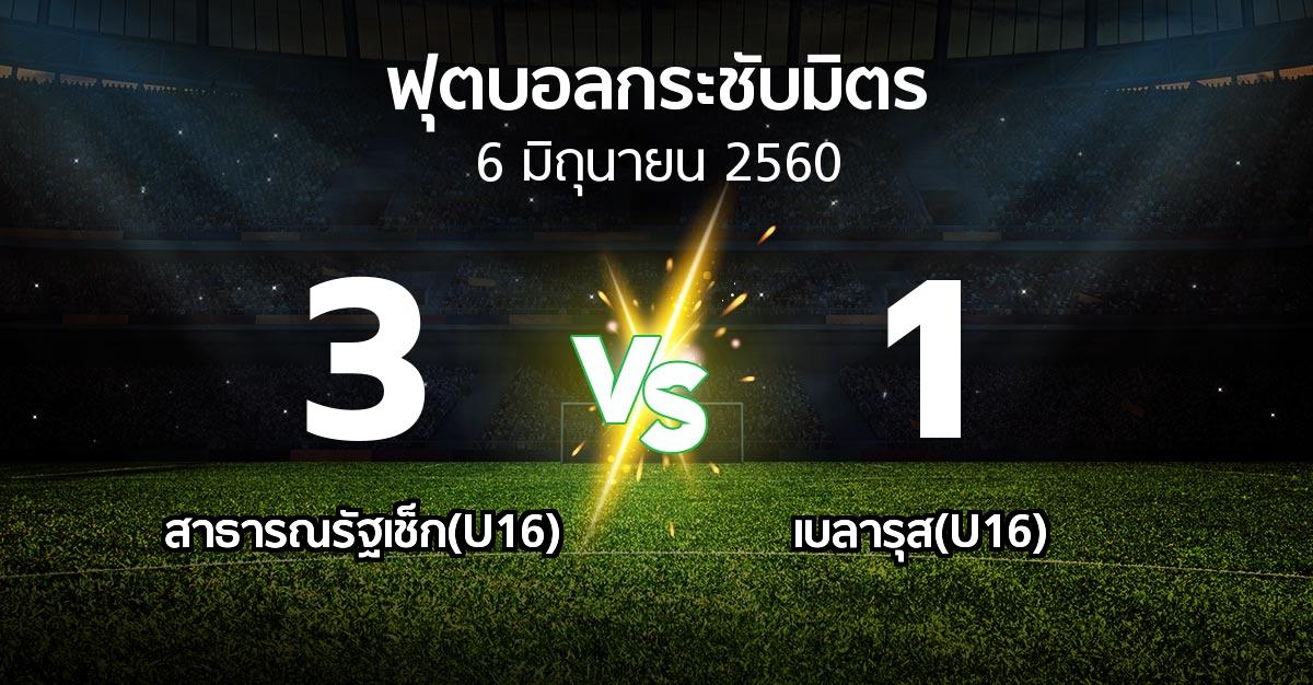 ผลบอล : สาธารณรัฐเช็ก(U16) vs เบลารุส(U16) (ฟุตบอลกระชับมิตร)