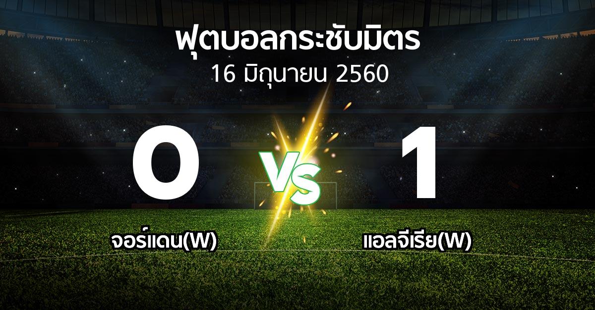 ผลบอล : จอร์แดน(W) vs แอลจีเรีย(W) (ฟุตบอลกระชับมิตร)