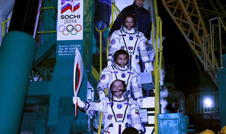 เจ๋ง!รัสเซียส่งไฟคบเพลิงโอลิมปิกท่องอวกาศ