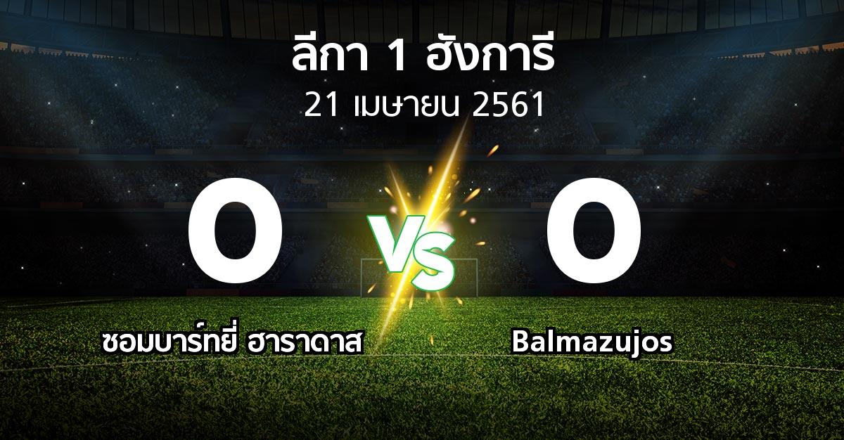 ผลบอล : ซอมบาร์ทยี่ ฮาราดาส vs Balmazujos (ลีกา-1-ฮังการี 2017-2018)