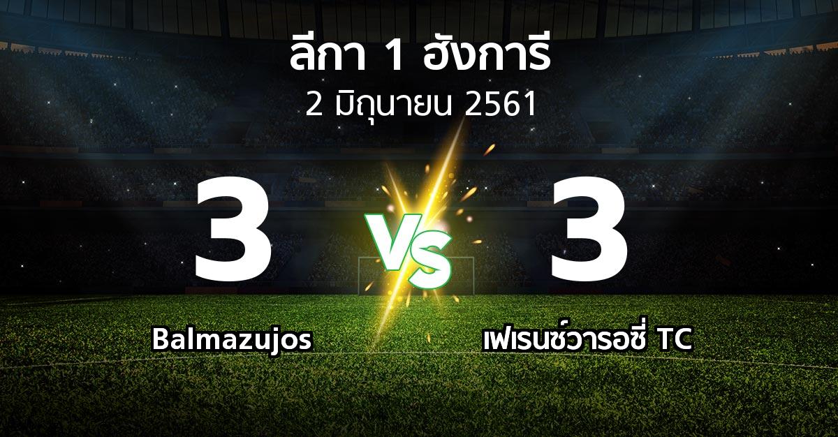 ผลบอล : Balmazujos vs เฟเรนซ์วารอซี่ TC (ลีกา-1-ฮังการี 2017-2018)