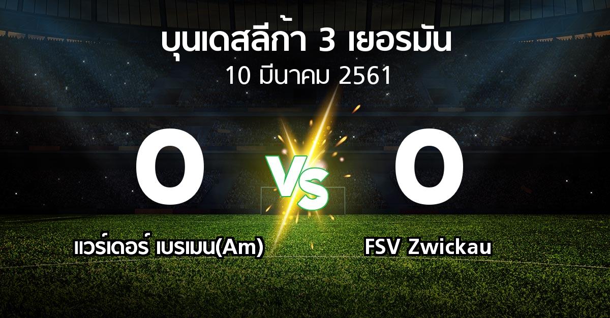 ผลบอล : แวร์เดอร์ เบรเมน(Am) vs FSV Zwickau (บุนเดสลีก้า-3-เยอรมัน 2017-2018)