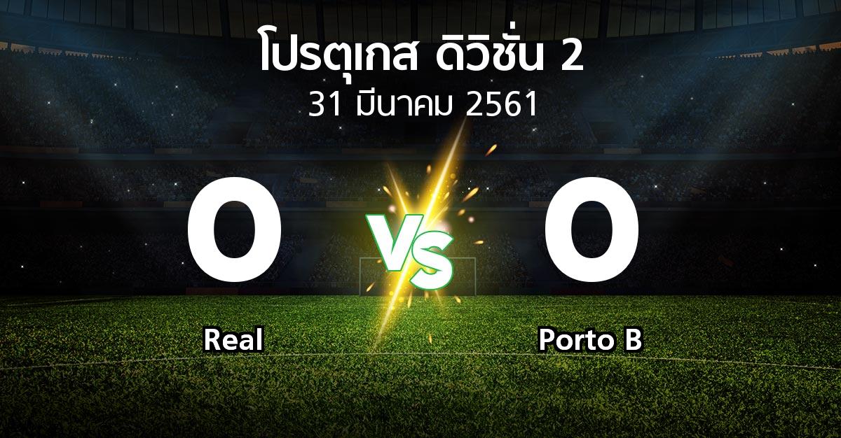 ผลบอล : Real vs Porto B (โปรตุเกส-ดิวิชั่น-2 2017-2018)