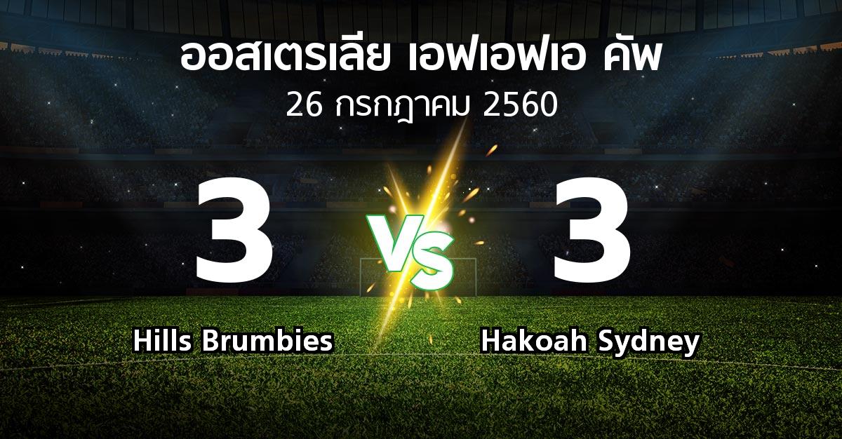 ผลบอล : Hills Brumbies vs Hakoah Sydney (ออสเตรเลีย-เอฟเอฟเอ-คัพ 2017)