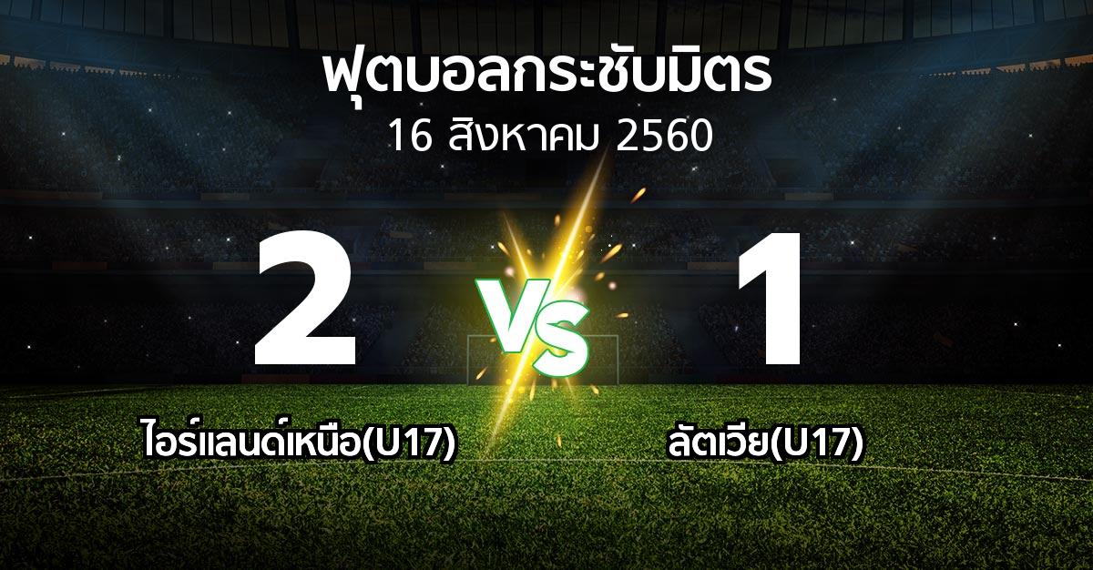 ผลบอล : ไอร์แลนด์เหนือ(U17) vs ลัตเวีย(U17) (ฟุตบอลกระชับมิตร)