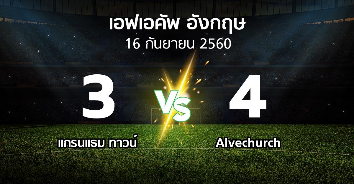 ผลบอล : แกรนแธม ทาวน์ vs Alvechurch (เอฟเอ คัพ 2017-2018)