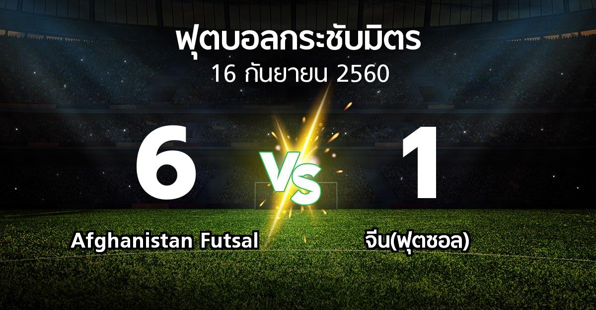ผลบอล : Afghanistan Futsal vs จีน(ฟุตซอล) (ฟุตบอลกระชับมิตร)