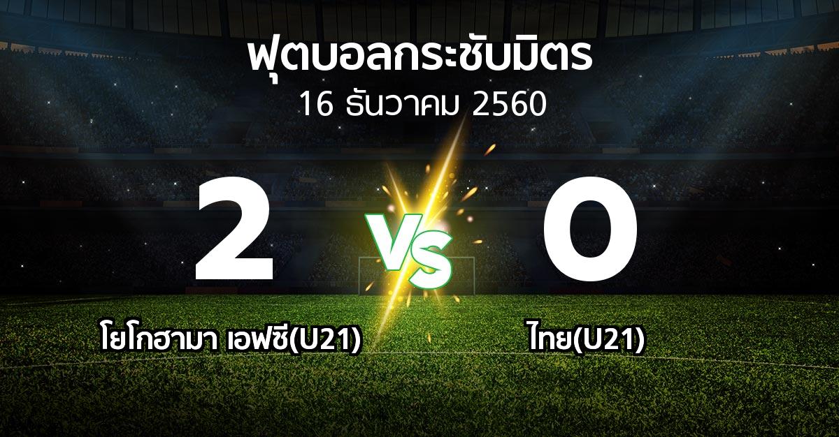 โปรแกรมบอล : โยโกฮามา เอฟซี(U21) vs ไทย(U21) (ฟุตบอลกระชับมิตร)