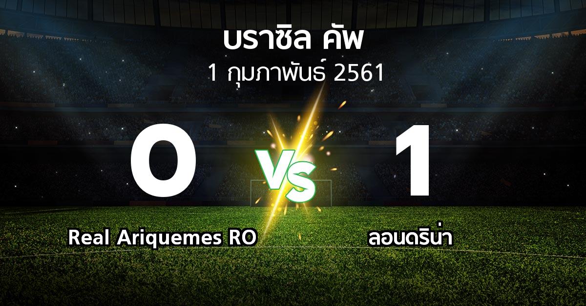 ผลบอล : Real Ariquemes RO vs ลอนดริน่า (บราซิล-คัพ 2018)