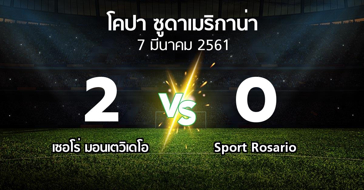 ผลบอล : เซอโร่ มอนเตวิเดโอ vs Sport Rosario (โคปา-ซูดาเมริกาน่า 2018)