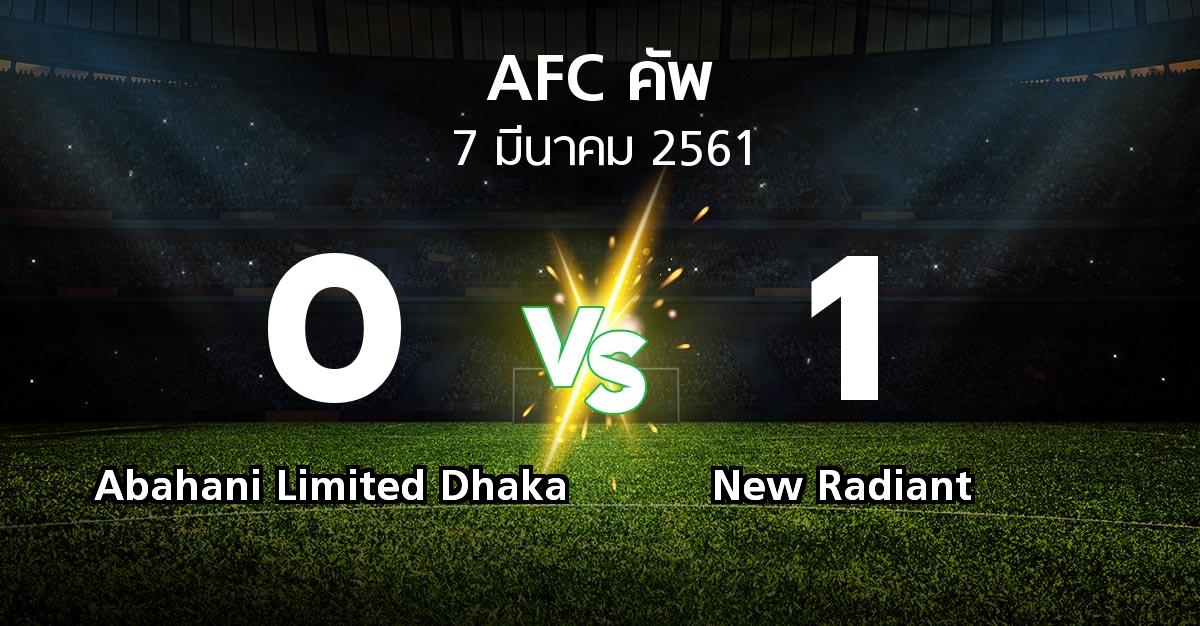 ผลบอล : Abahani Limited Dhaka vs New Radiant (เอเอฟซีคัพ 2018)