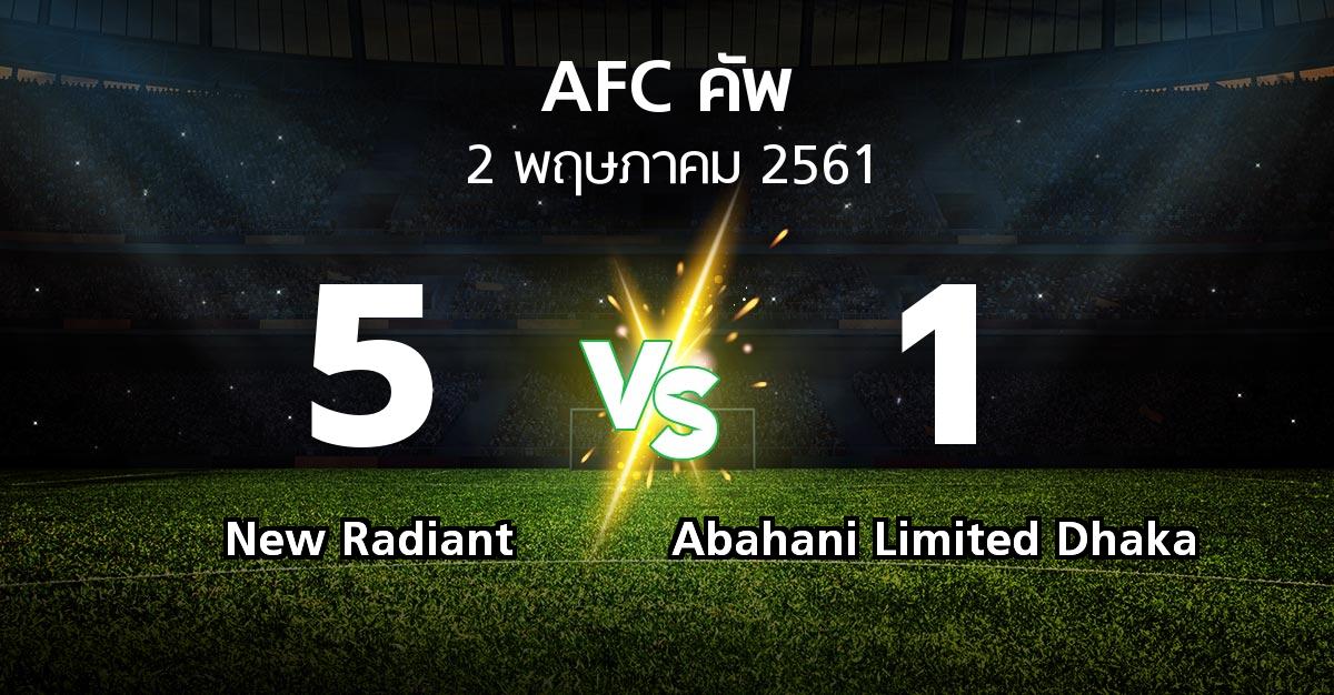 ผลบอล : New Radiant vs Abahani Limited Dhaka (เอเอฟซีคัพ 2018)