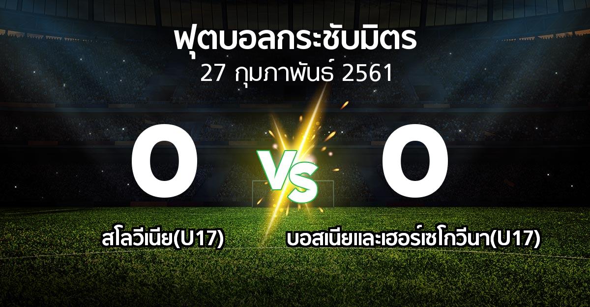 ผลบอล : สโลวีเนีย(U17) vs บอสเนียและเฮอร์เซโกวีนา(U17) (ฟุตบอลกระชับมิตร)