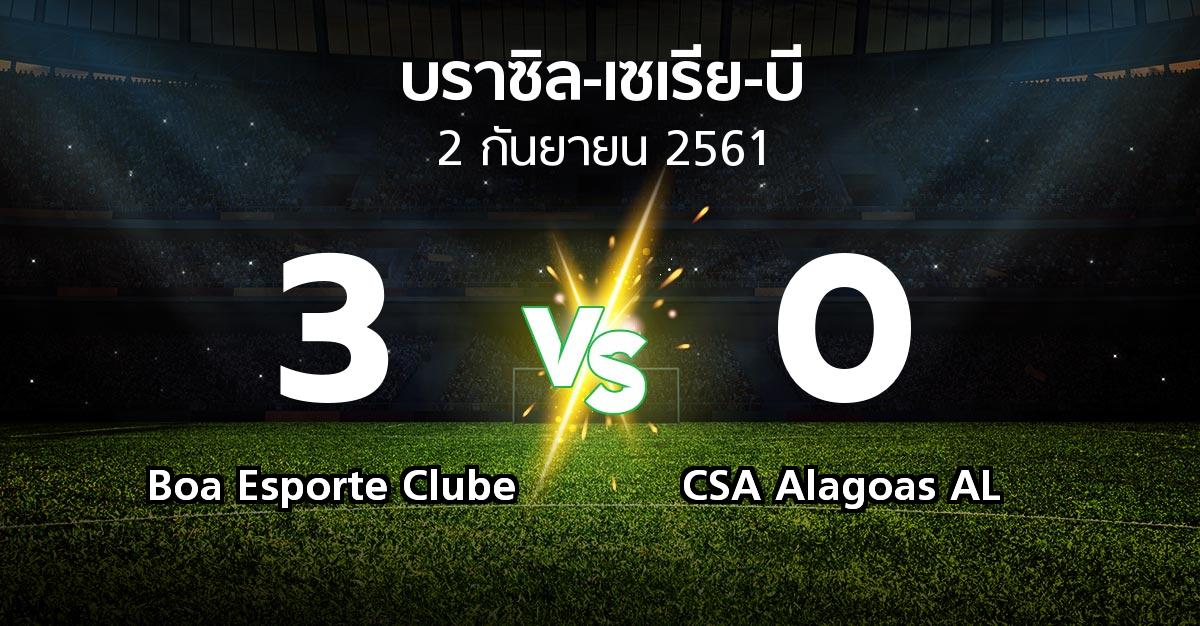 ผลบอล : Boa Esporte Clube vs CSA Alagoas AL (บราซิล-เซเรีย-บี 2018)