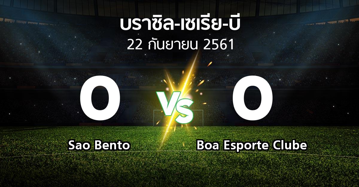 ผลบอล : Sao Bento vs Boa Esporte Clube (บราซิล-เซเรีย-บี 2018)