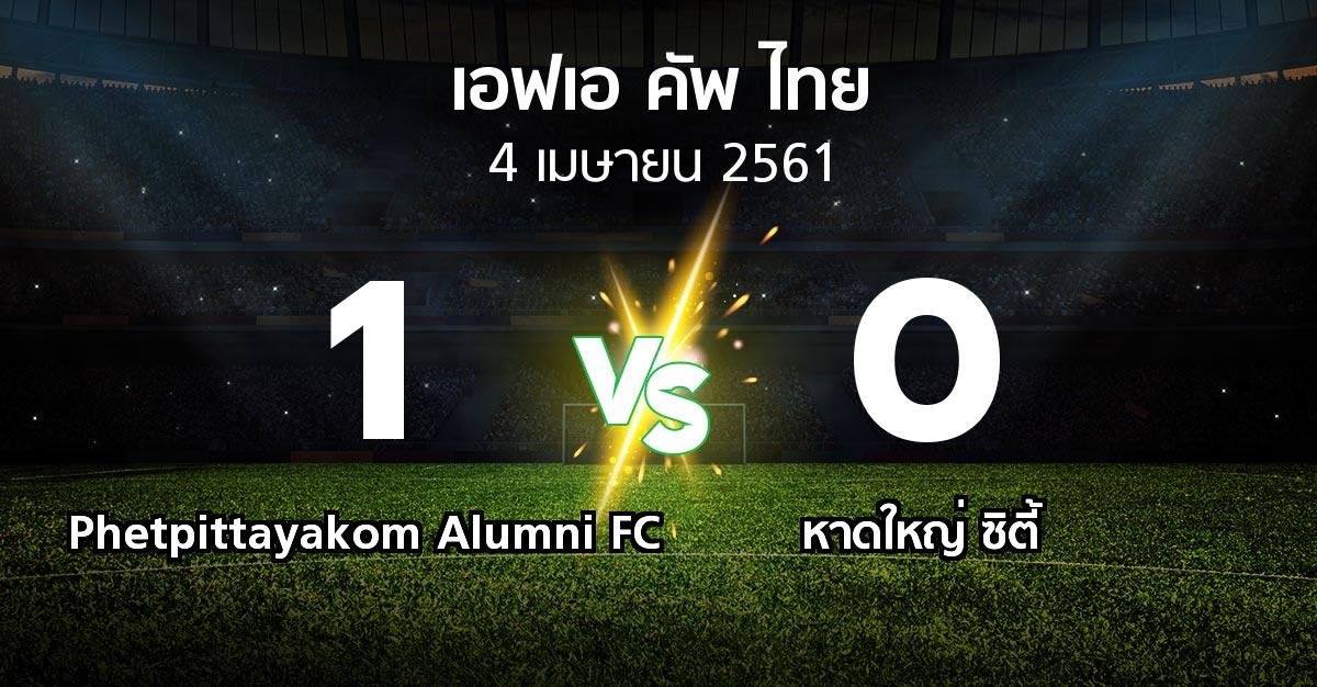 ผลบอล : Phetpittayakom Alumni FC vs หาดใหญ่ ซิตี้ (ไทยเอฟเอคัพ 2018)