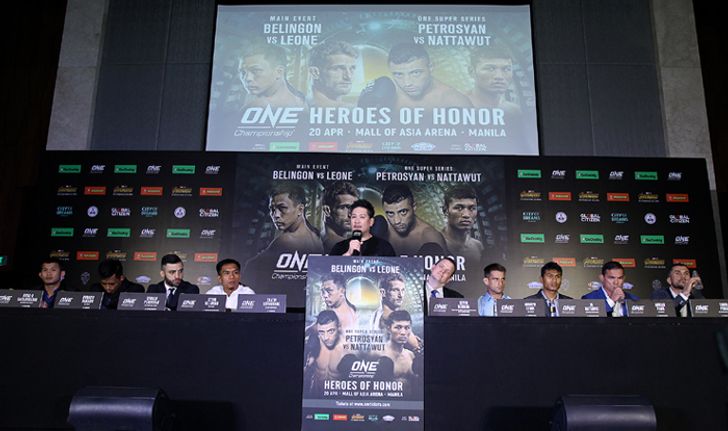 แถลงข่าวศึก ONE: HEROES OF HONOR พร้อมระเบิดความมันส์ 20 เม.ย.นี้ที่มะนิลา