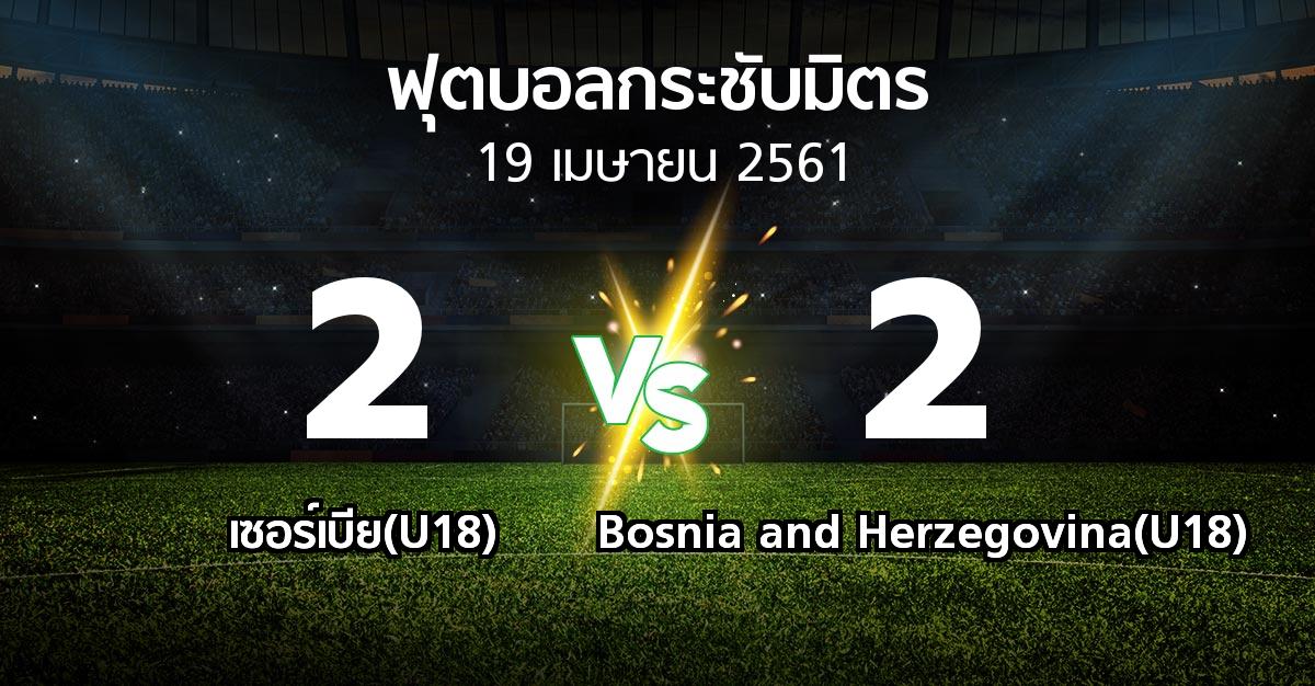 ผลบอล : เซอร์เบีย(U18) vs Bosnia and Herzegovina(U18) (ฟุตบอลกระชับมิตร)