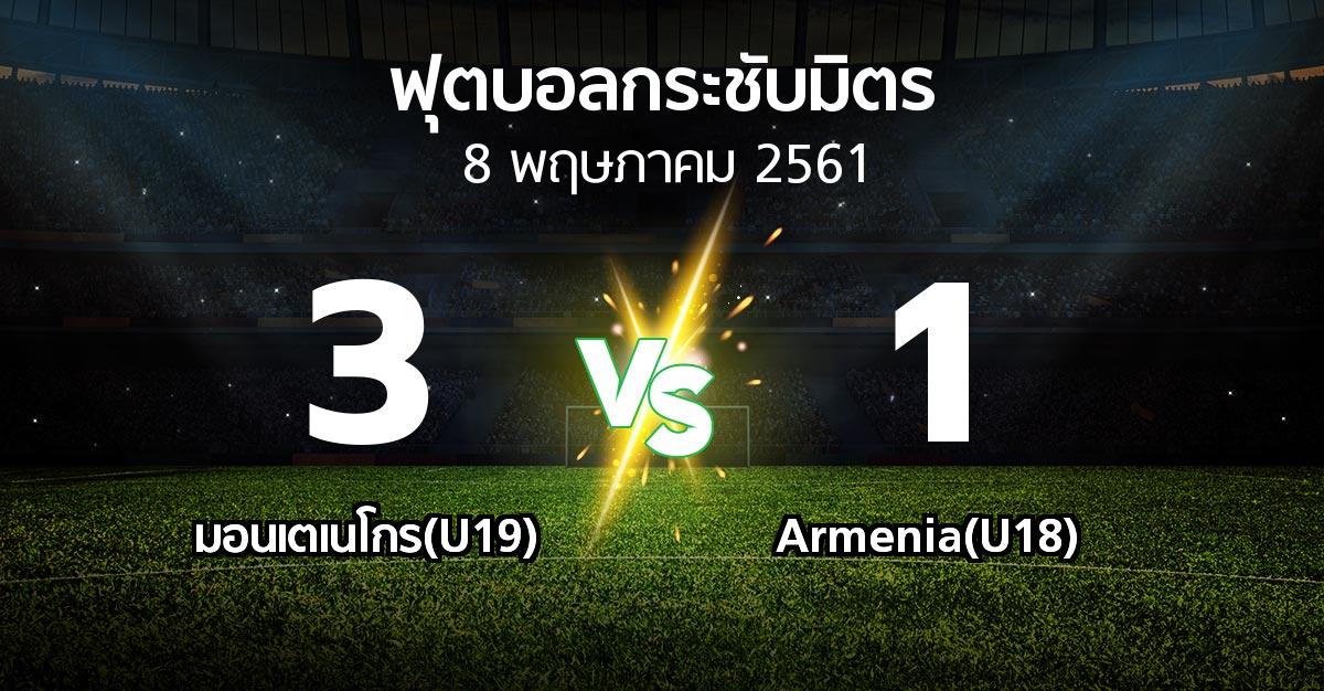ผลบอล : มอนเตเนโกร(U19) vs Armenia(U18) (ฟุตบอลกระชับมิตร)