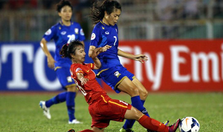 ประมวลภาพแข้งสาวไทยเชือดเหงียนไปบอลโลก