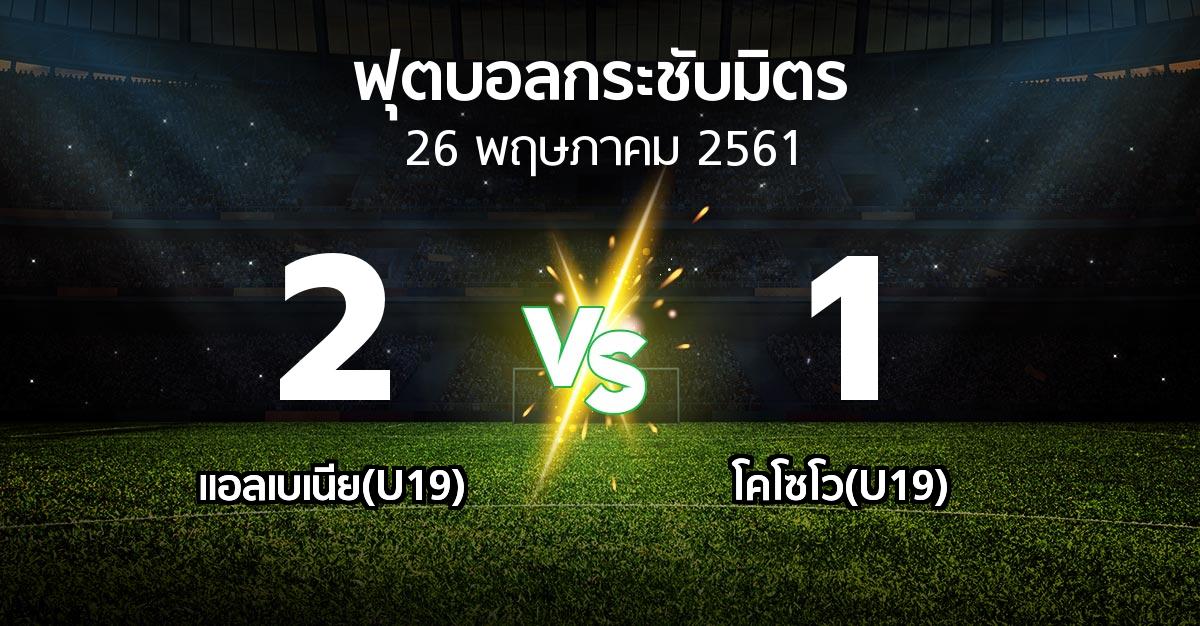 ผลบอล : แอลเบเนีย(U19) vs โคโซโว(U19) (ฟุตบอลกระชับมิตร)