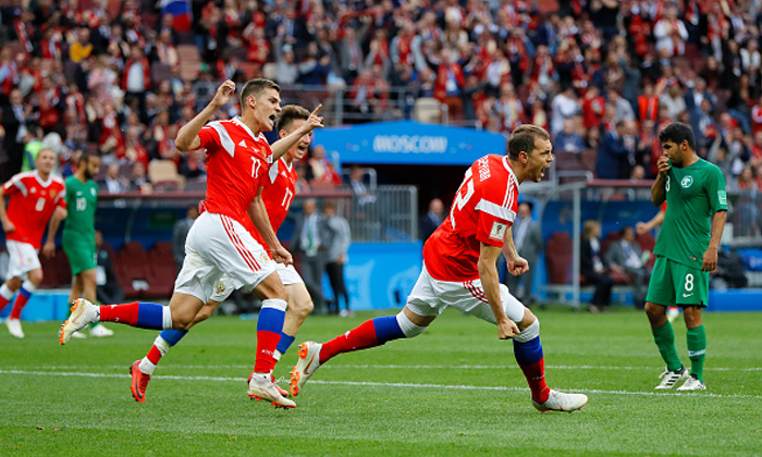 เจ้าภาพยิงโหด! รัสเซีย ถล่ม ซาอุฯ 5-0 เปิดสนามฟุตบอลโลก 2018