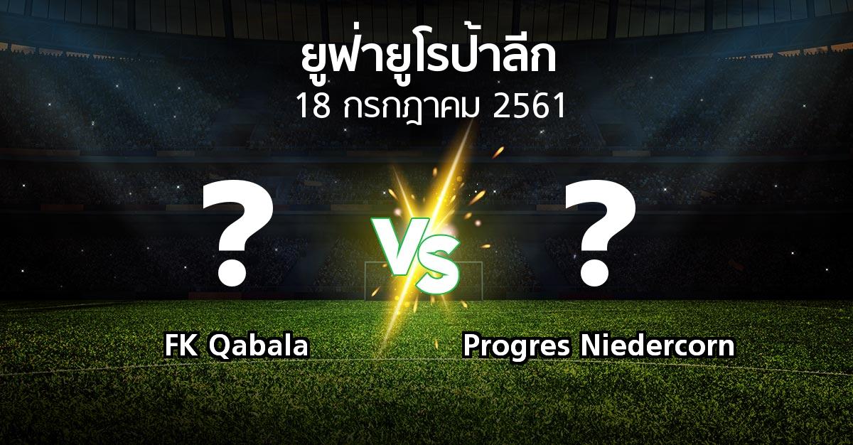 โปรแกรมบอล : FK Qabala vs Progres Niedercorn (ยูฟ่า ยูโรป้าลีก 2018-2019)