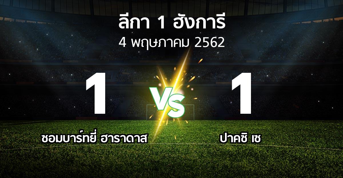 ผลบอล : ซอมบาร์ทยี่ ฮาราดาส vs ปาคซิ เซ (ลีกา-1-ฮังการี 2018-2019)