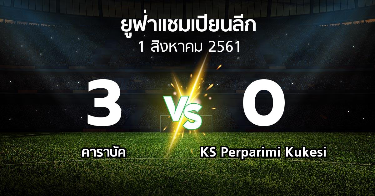 ผลบอล : คาราบัค vs KS Perparimi Kukesi (ยูฟ่า แชมเปียนส์ลีก 2018-2019)