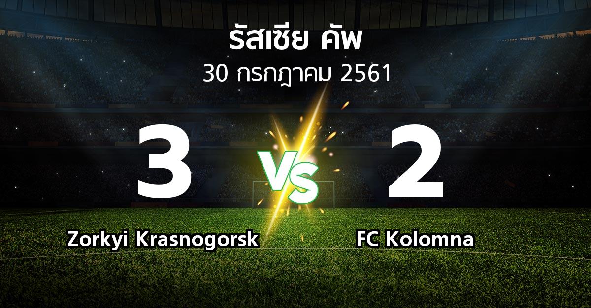 ผลบอล : Zorkyi Krasnogorsk vs FC Kolomna (รัสเซีย-คัพ 2018-2019)