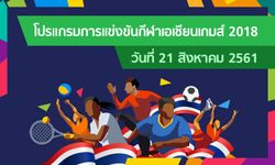 โปรแกรมการแข่งขัน กีฬาเอเชียนเกมส์ 2018 ประจำวันที่ 21 สิงหาคม 2561