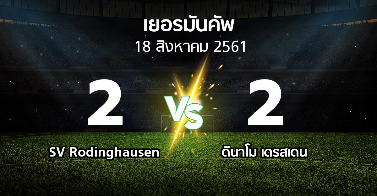 ผลบอล : SV Rodinghausen vs ดินาโม เดรสเดน (เดเอฟเบ-โพคาล 2018-2019)