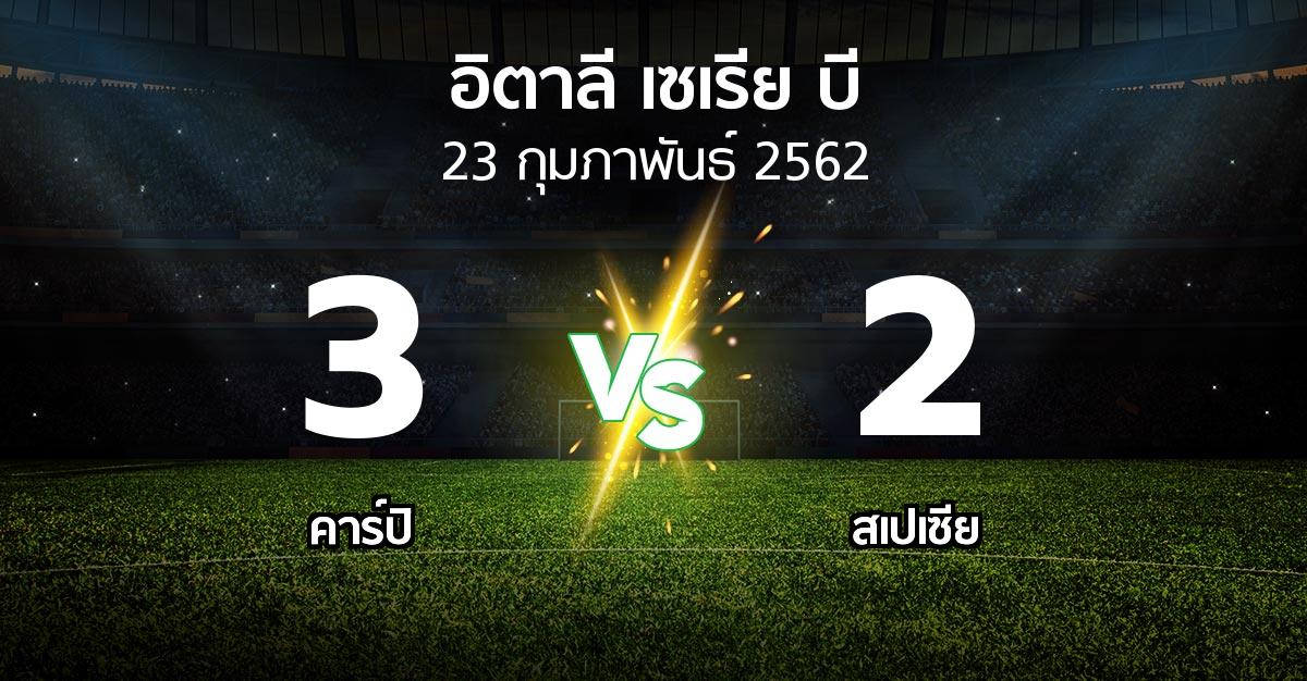 ผลบอล : คาร์ปิ vs สเปเซีย (อิตาลี-เซเรีย-บี 2018-2019)