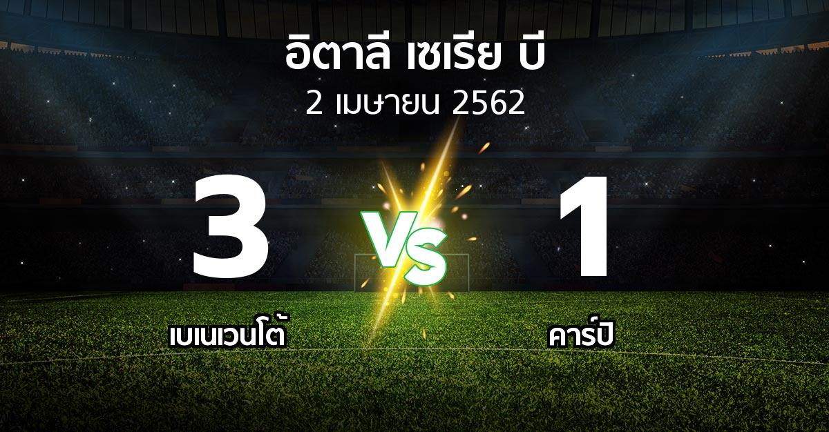 ผลบอล : เบเนเวนโต้ vs คาร์ปิ (อิตาลี-เซเรีย-บี 2018-2019)