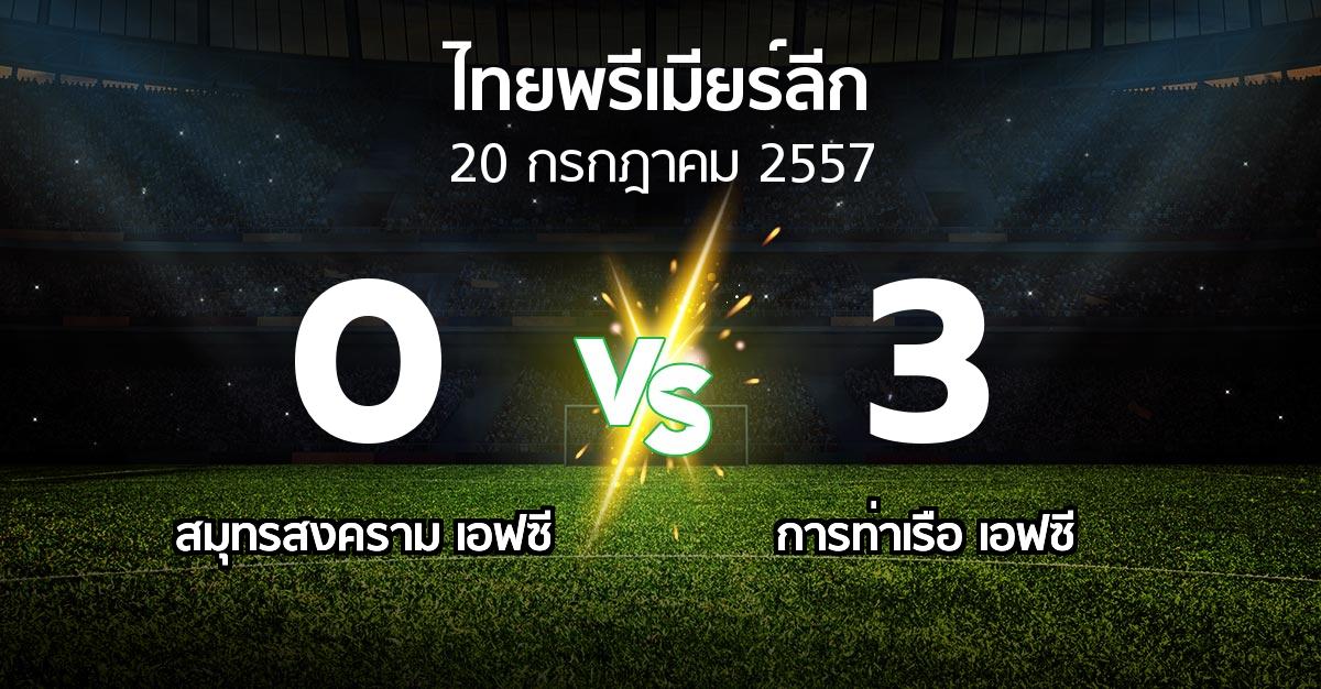 รายงานการแข่งขัน : สมุทรสงคราม เอฟซี vs สิงห์ ท่าเรือ (Thailand Premier League 2014)