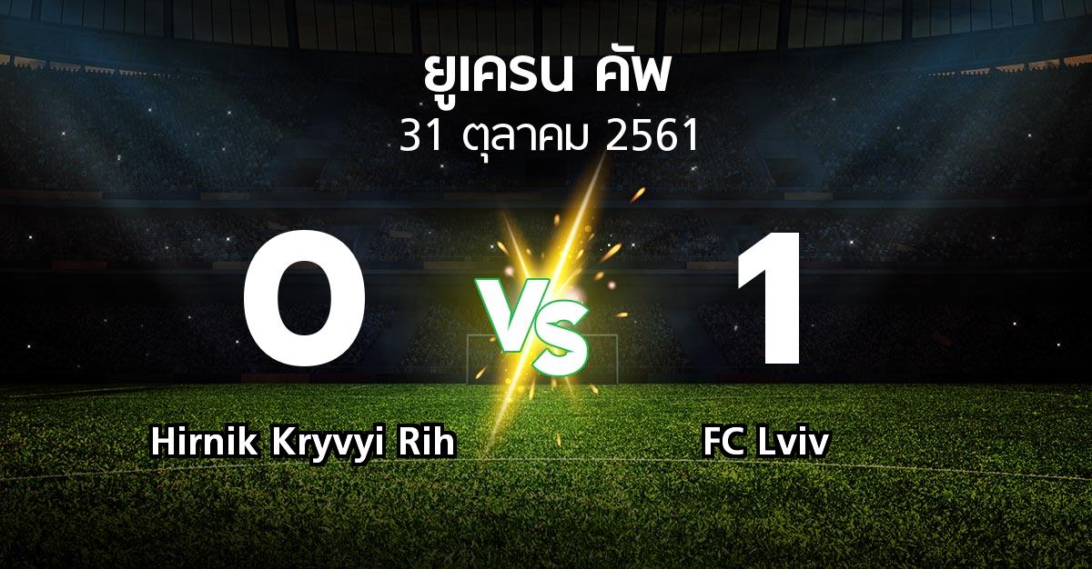 ผลบอล : Hirnik Kryvyi Rih vs FC Lviv (ยูเครน-คัพ 2018-2019)