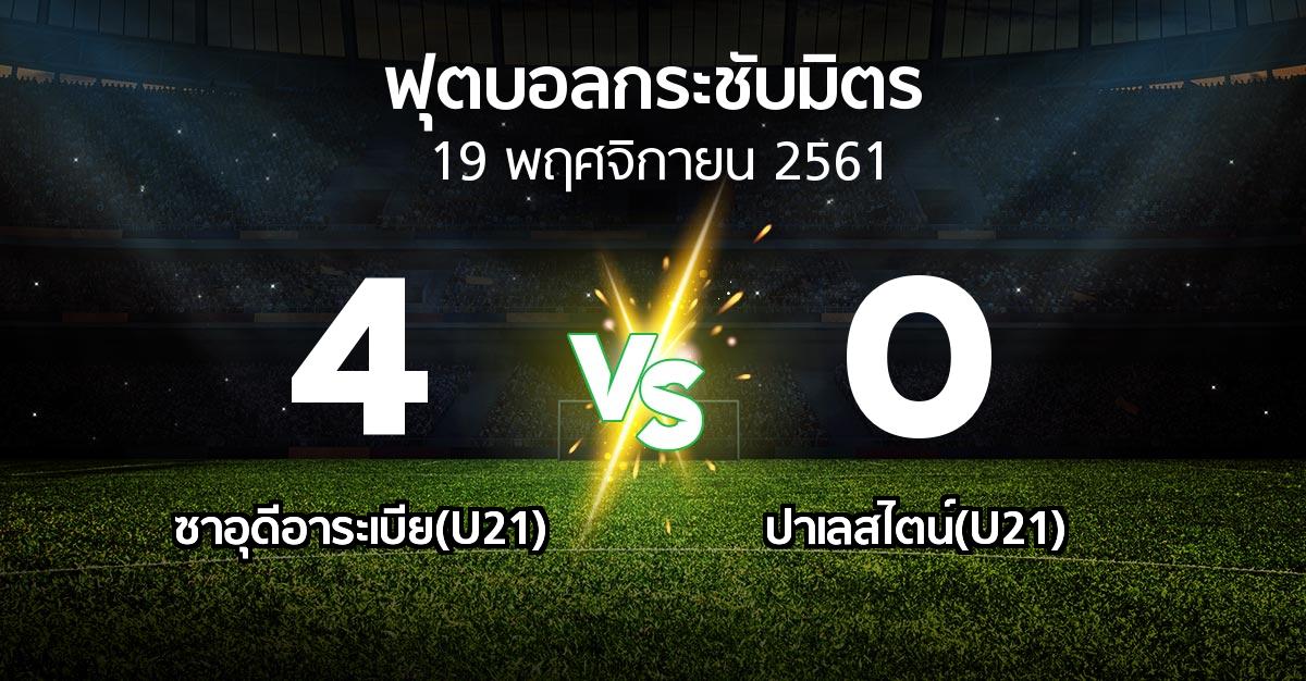 ผลบอล : ซาอุดีอาระเบีย(U21) vs ปาเลสไตน์(U21) (ฟุตบอลกระชับมิตร)