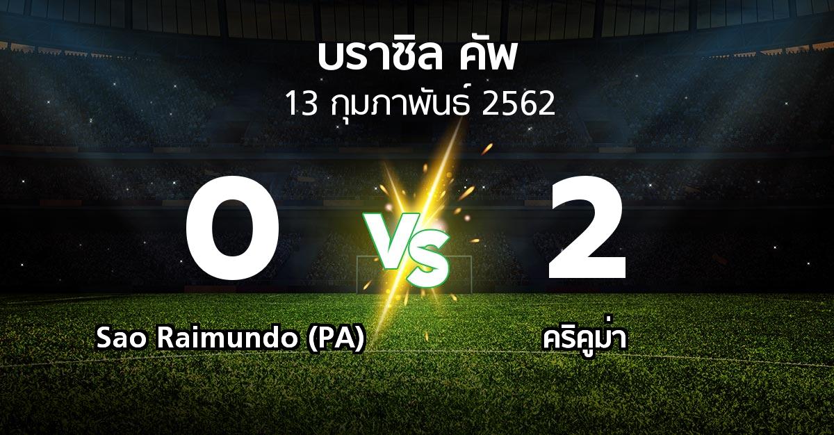 ผลบอล : Sao Raimundo (PA) vs คริคูม่า (บราซิล-คัพ 2019)